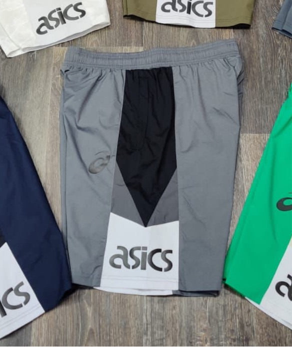 ISA Grey Black Colour With Isa Big Logo NS Fabric Shorts 491841