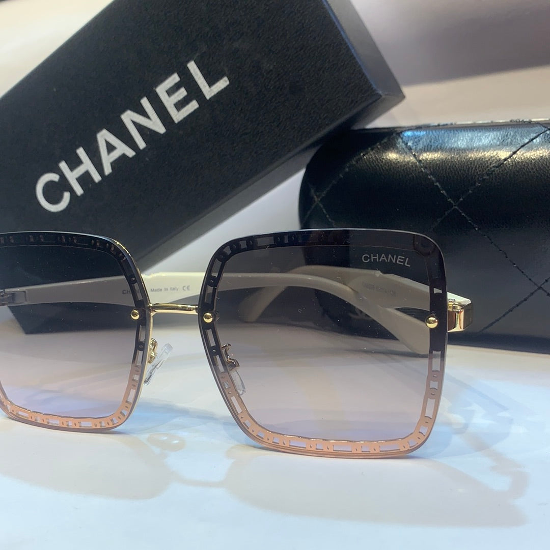 AHC Gold Frame Yellow Shade with Unisex Branded Sunglass CN8208 6314-138