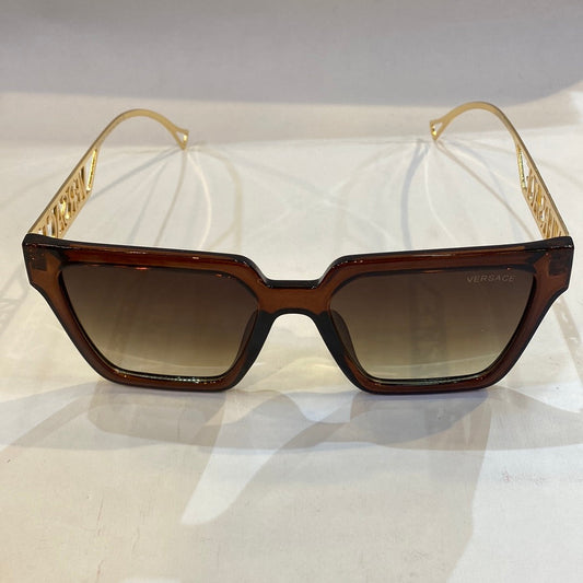 REV Brown Frame Golden Stick Brown Shade Unisex Sunglass LH082 55 20-145