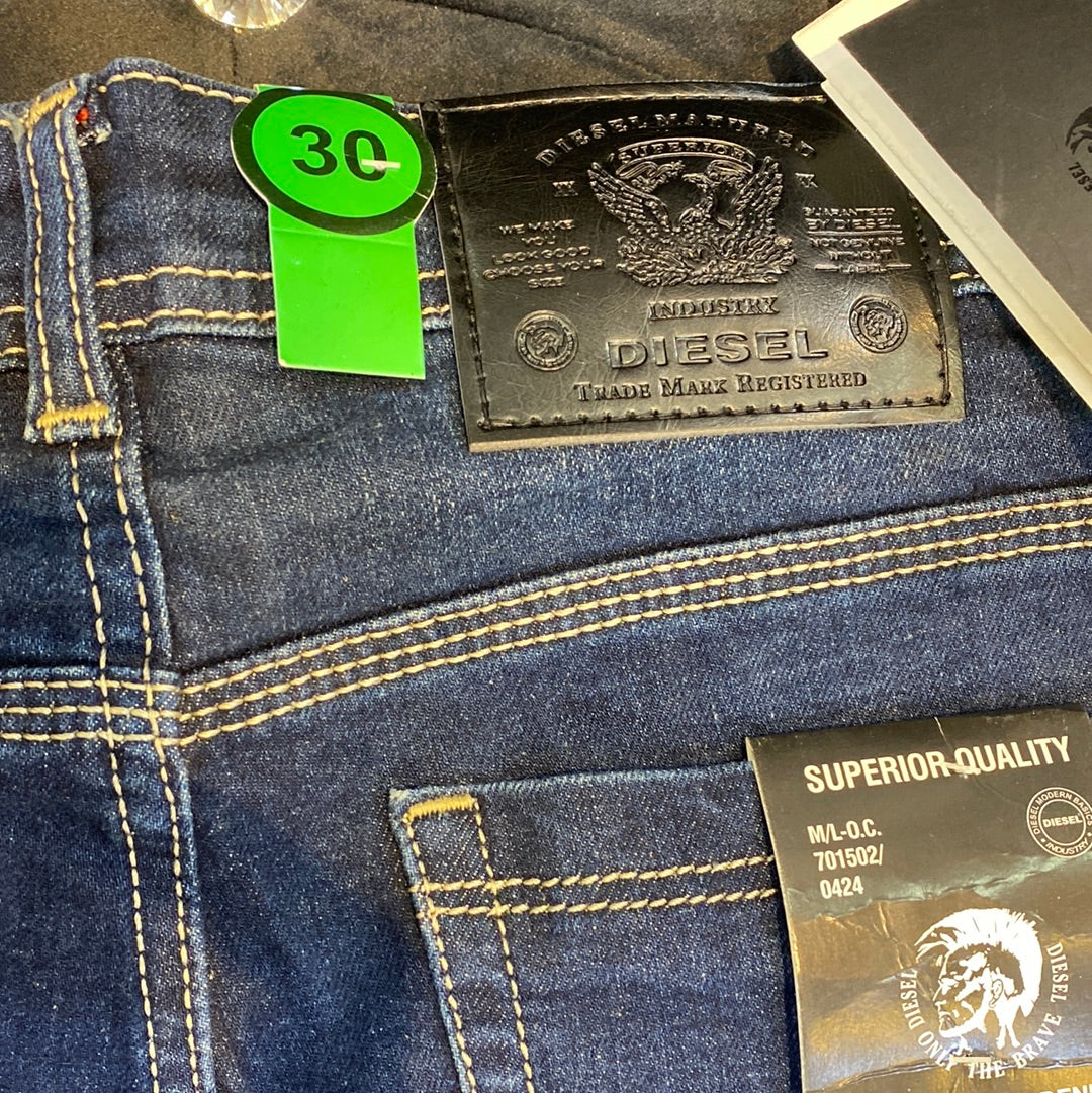 EID Blue Faint Branded Mid Raise Designer Men’s Jeans 110299 AAA1