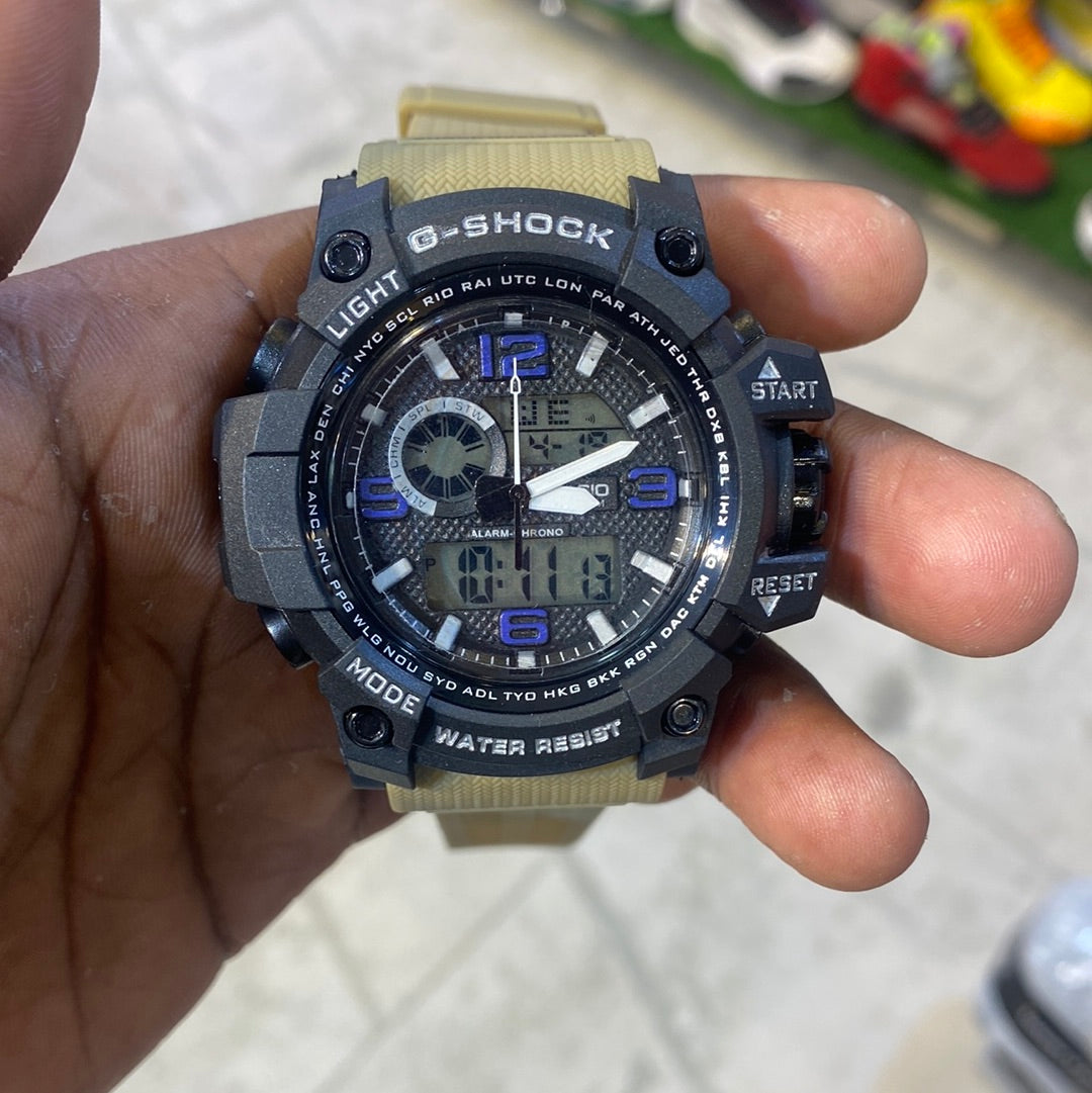 HSG Black Dial Khaki Strap Sport Watch with Original Box  500308