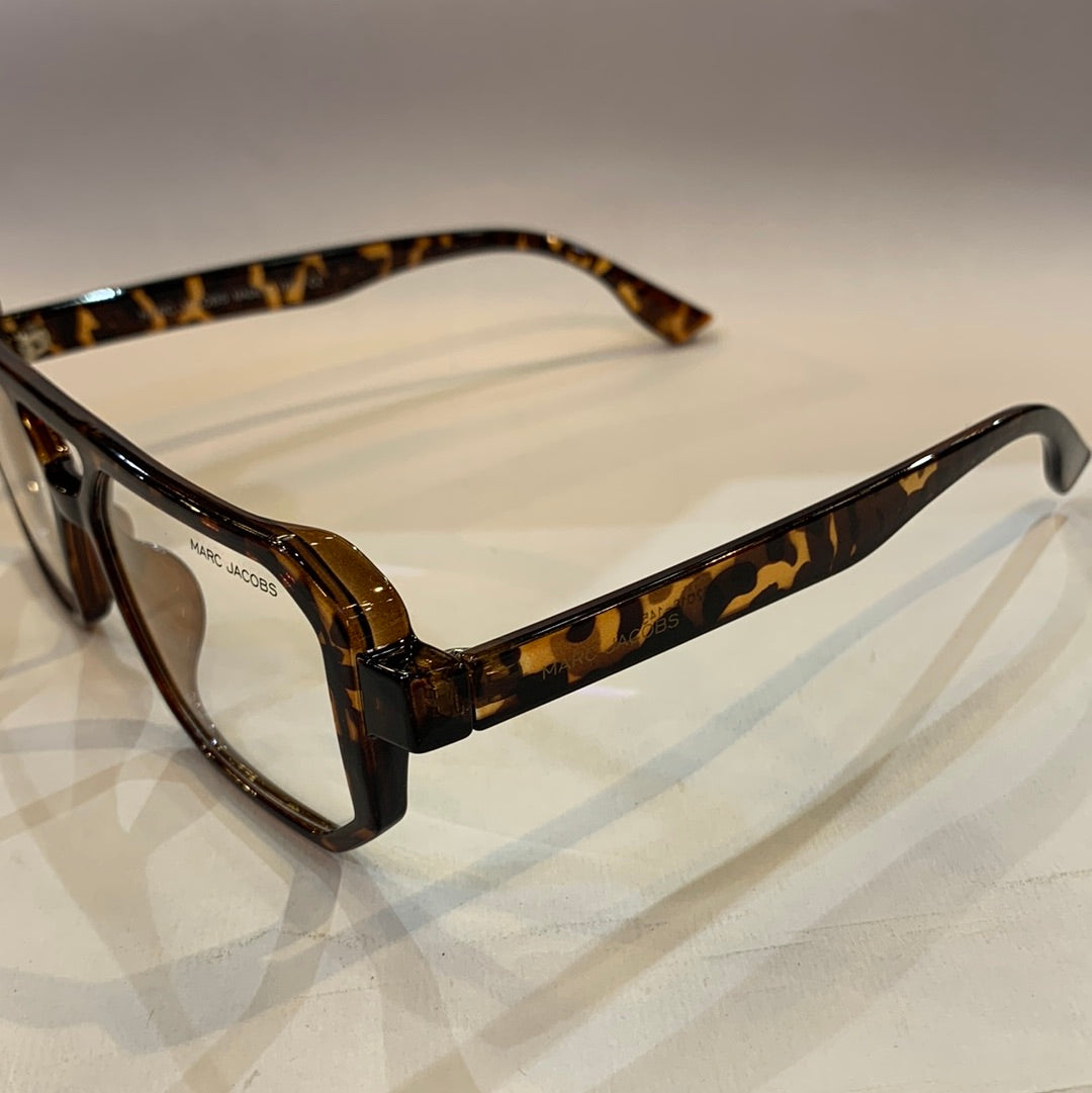 RAM Glossy Leopard Print Frame Transperent Shade Unisex Sunglasses 66802 52 16-145
