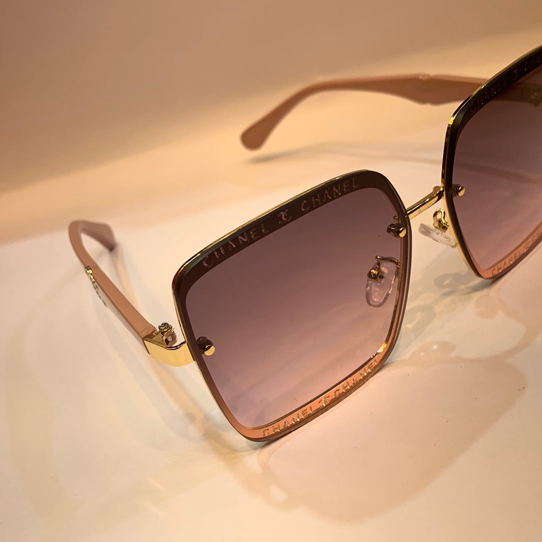 AHC Gold Pink Frame Pink Shade Unisex Sunglass CN8207 63 14-138