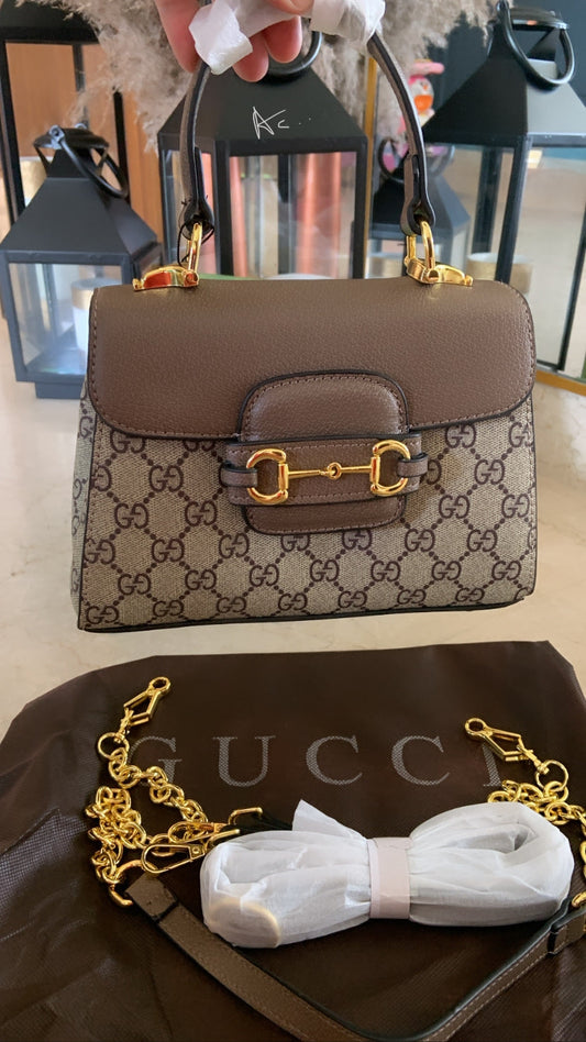 Cug Monogram Print Brown Colour Hand Ladies Sling Bag 674185