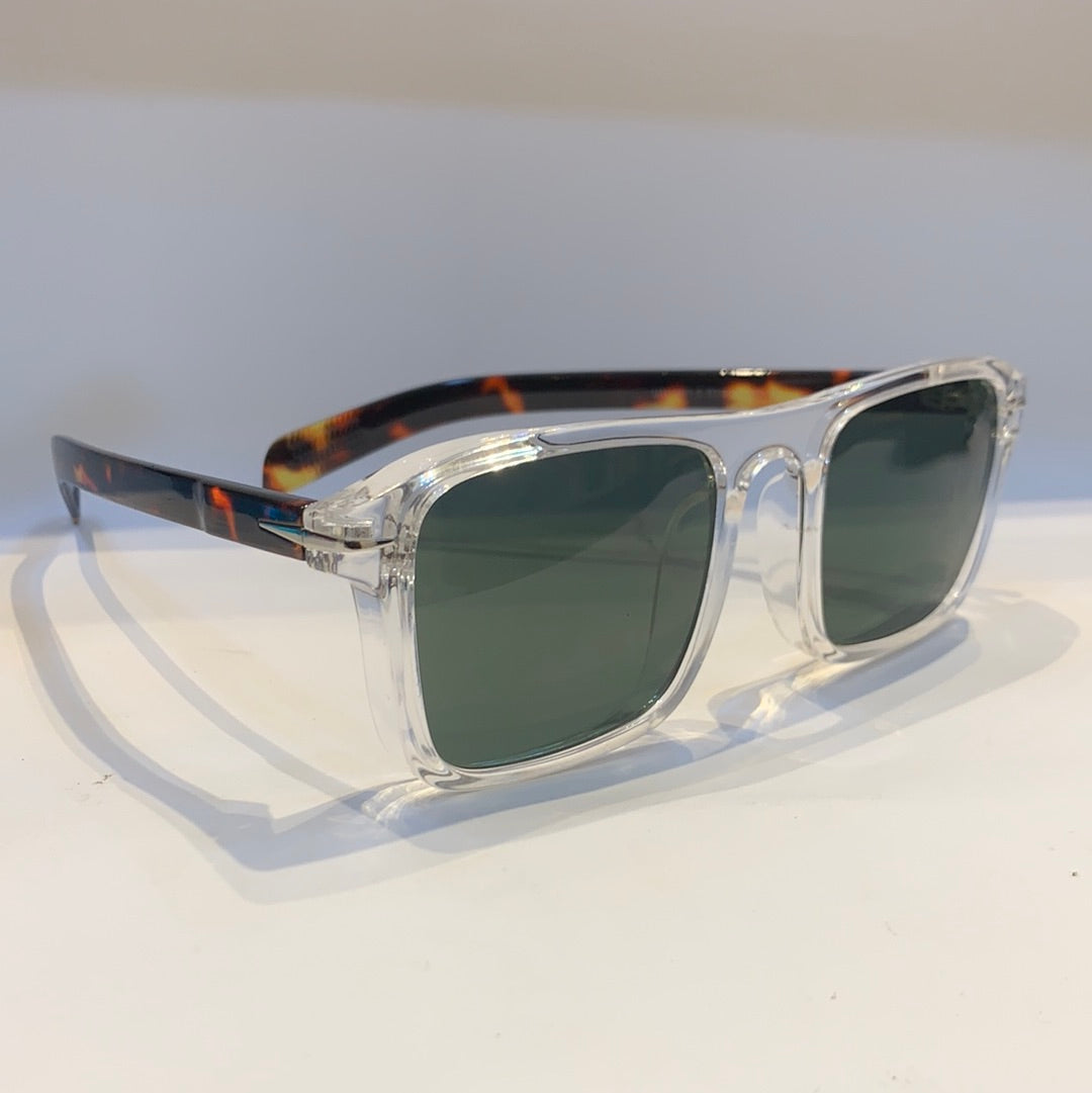 DB Transparent Leopard Frame Green Shade Unisex Sunglass UM1881-3 51 22-143