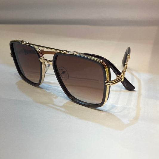LAB Gold Frame Brown Shade Unisex Branded Sunglasses H5592 C5 57 15-140