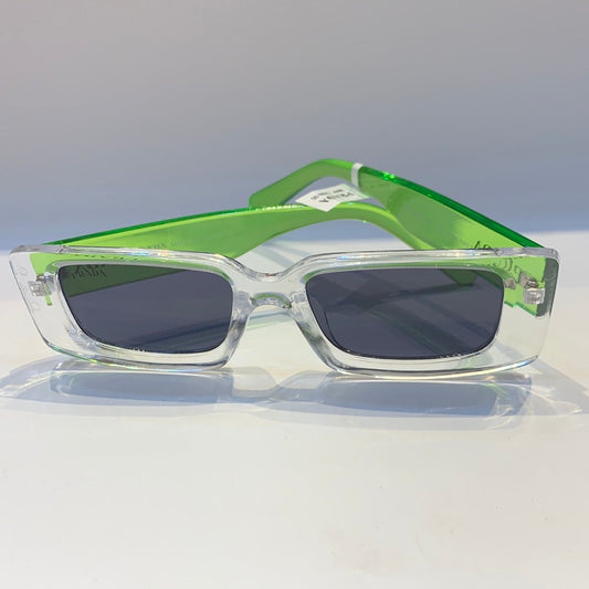 ARP Transparent Green Frame Grey Shade Sunglass ZN366652 19-145