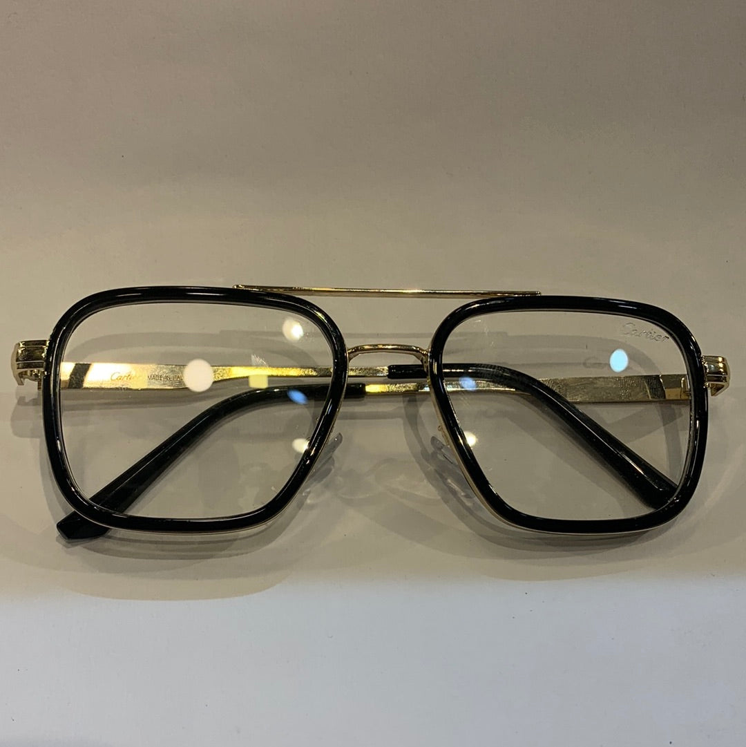 Rac Black golden Frame Transperent Shade sunglasses
