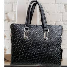 NOM MON Black Colour With Multiple Zipper Laptop Bag 1064
