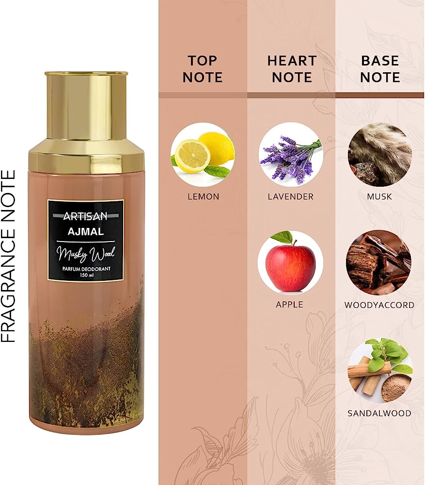 Artisan Ajmal Unisex Musky Wood Parfum Deodorant 150 ml