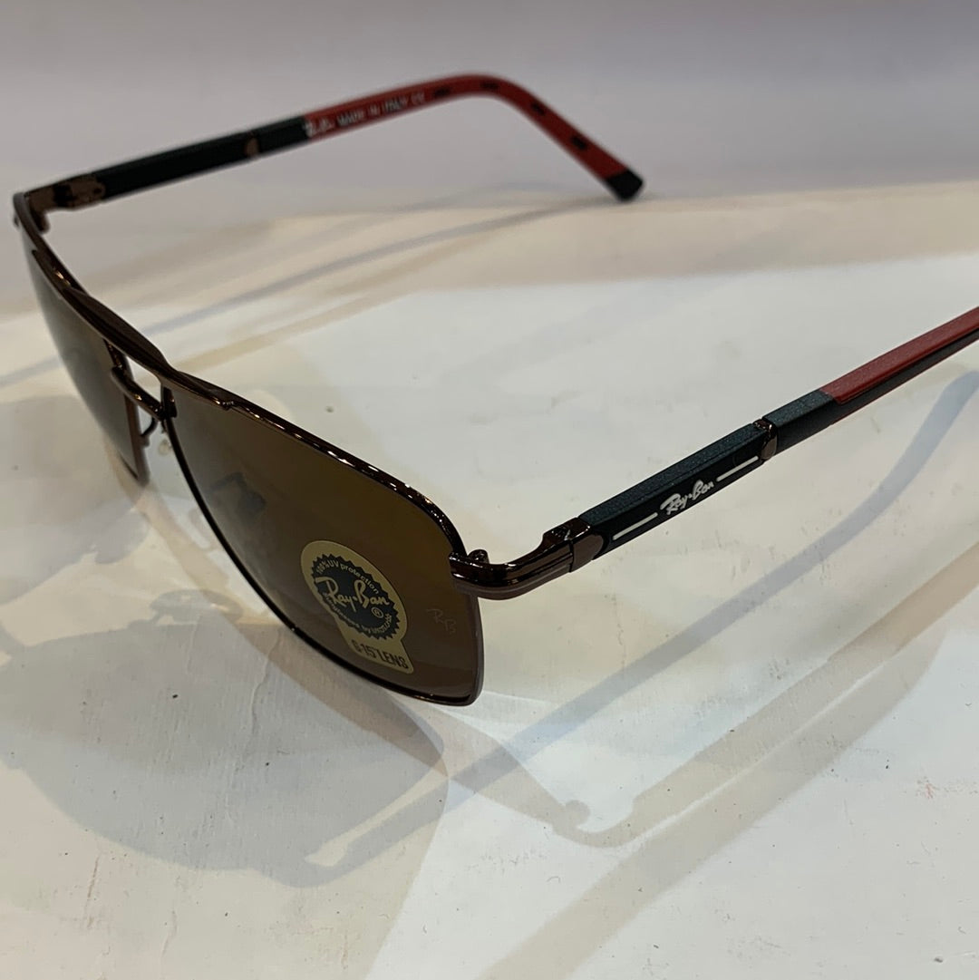 YAR RB Brown Black Frame Brown Shade Unisex Sunglass RB9713 56 14-142