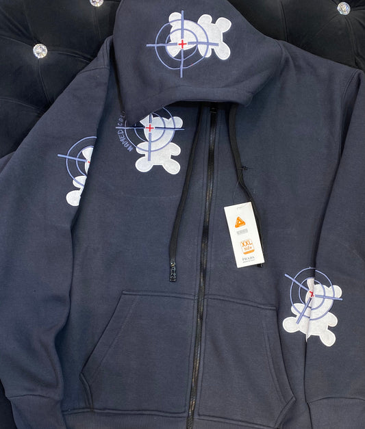 ARP Navy Blue Colour Imported Fabric Zipper Hoodie’s 789004