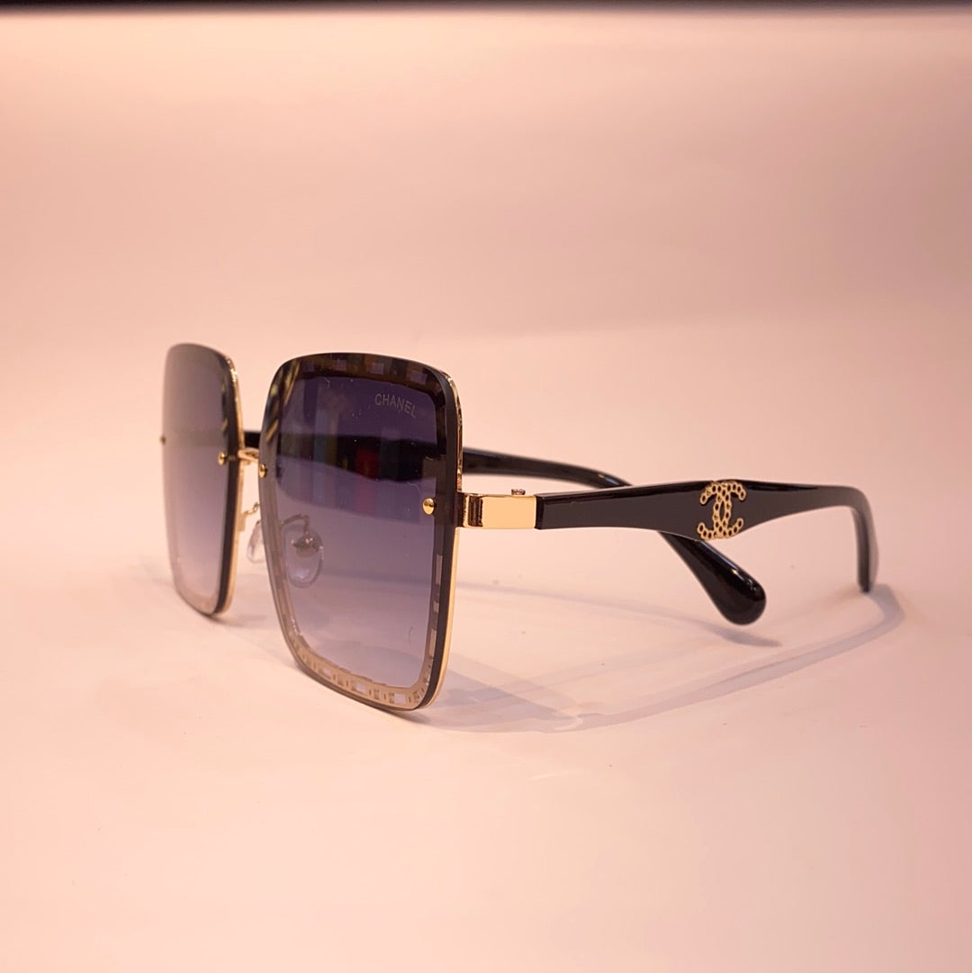 Ahc Black Frame Black White Shade Sunglasses CN820863 14-138