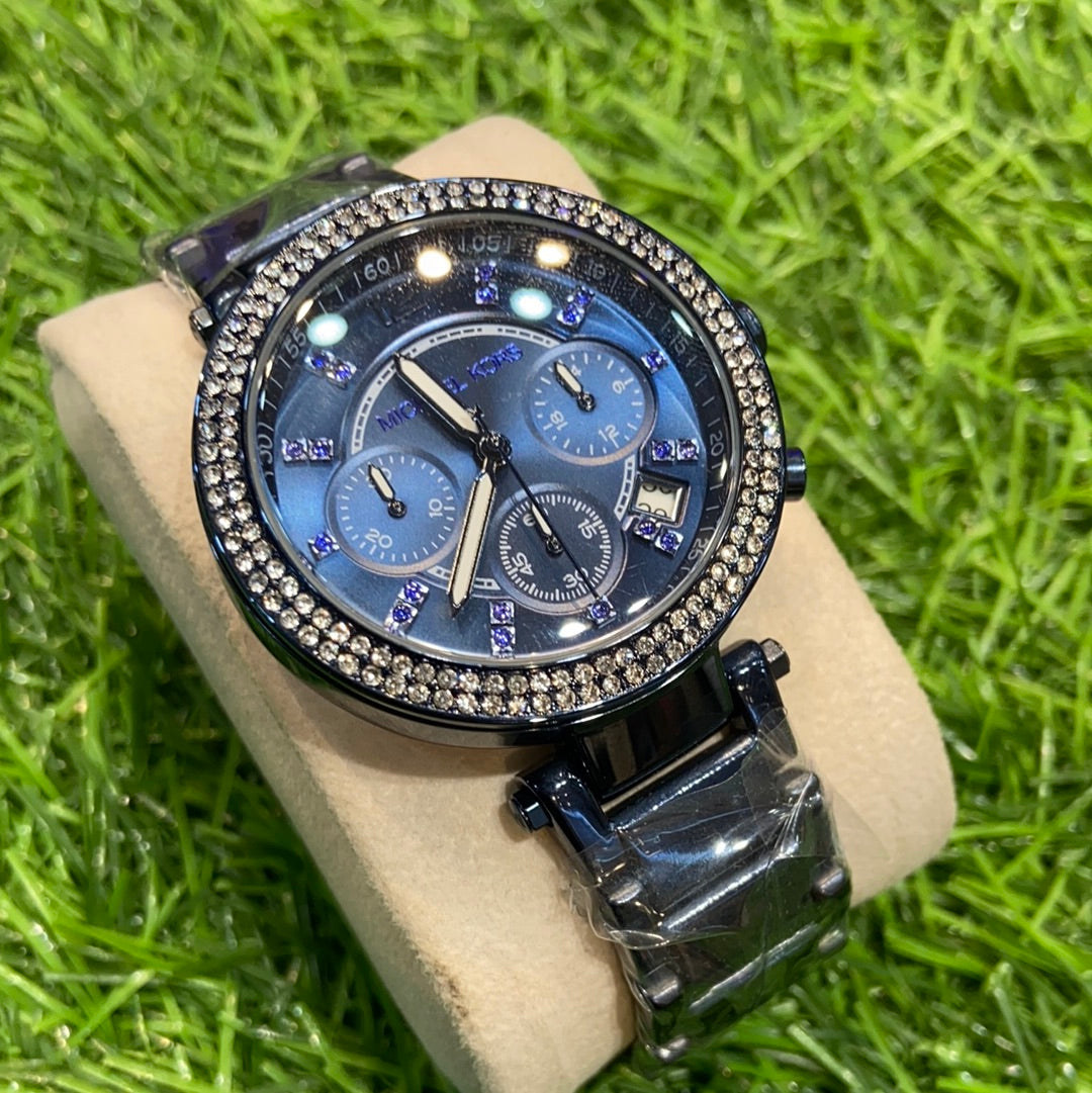Blue Stud Blue Dial CIM Ladies Chain Watch