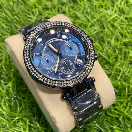 Blue Stud Blue Dial CIM Ladies Chain Watch