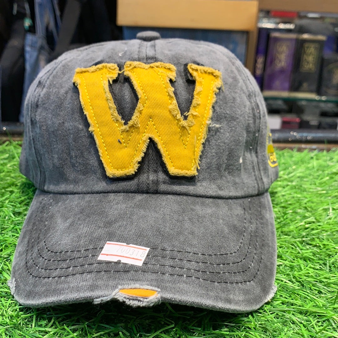 W Black Yellow Cap