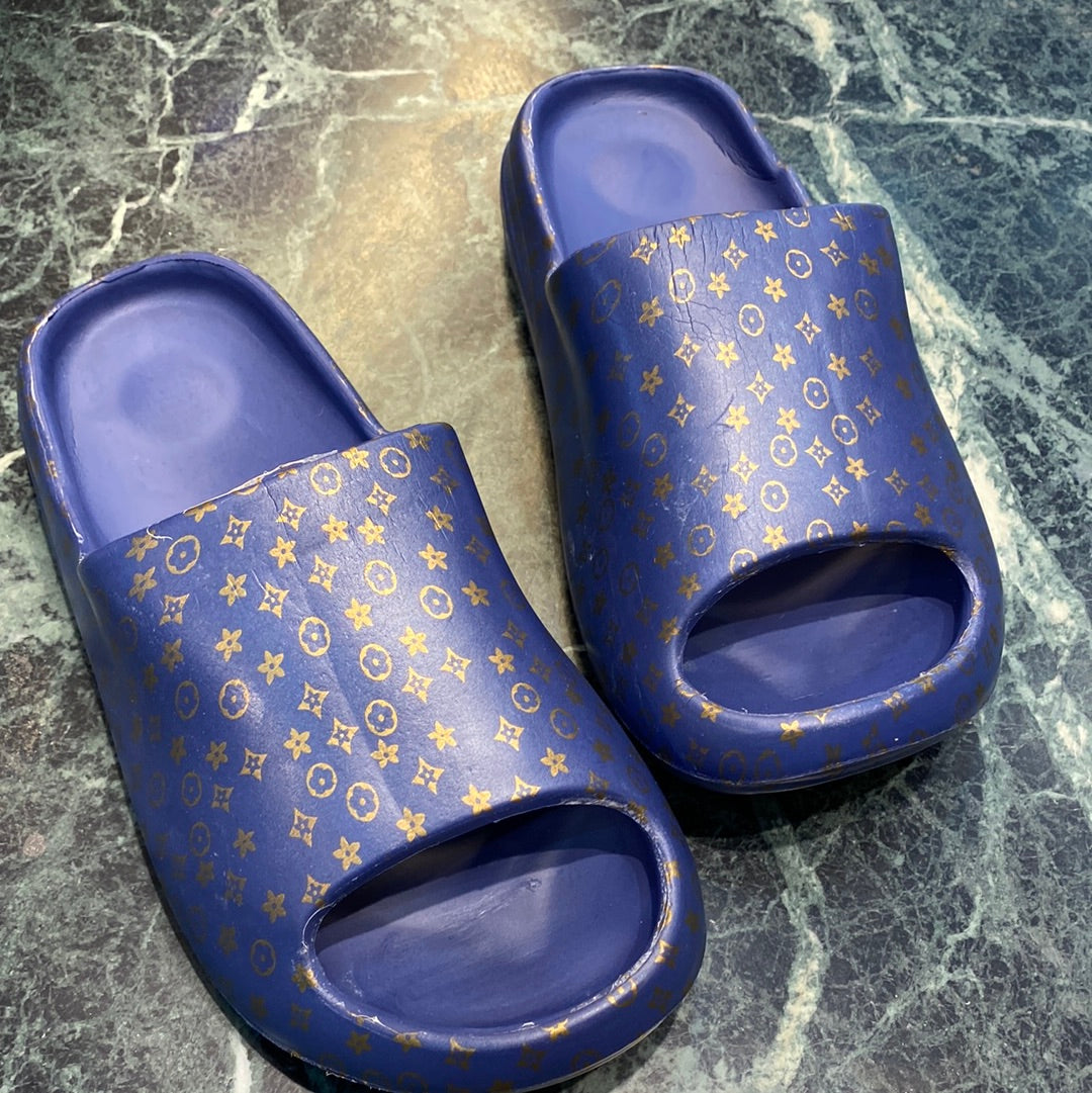 Blue Star Fat Summer Print Red White Black Purple  Heavy Slipper