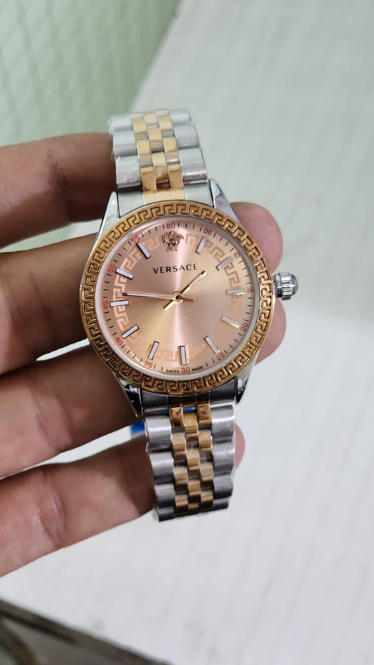Rev Silver Copper Chain Orange Dial Ladies Watch 901323