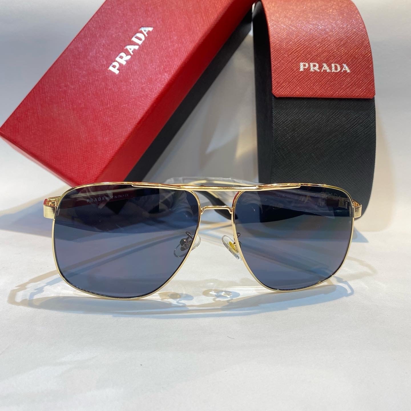 ARP Gold Frame Black  Shade Unisex Branded Sunglasses 10396 58 16-145