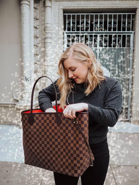 UOL VL Brown Colour Brown Grid Premium Quality Ladies Tote Bag Ladies Bag 409903