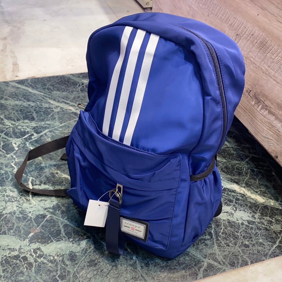 XIAAYU Three Stripes College School Unisex Bag Backpack 3760