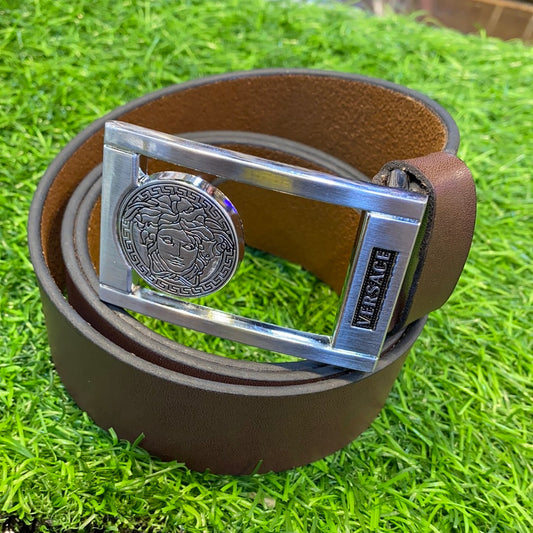 Brown Grey Genuine Leather 900245