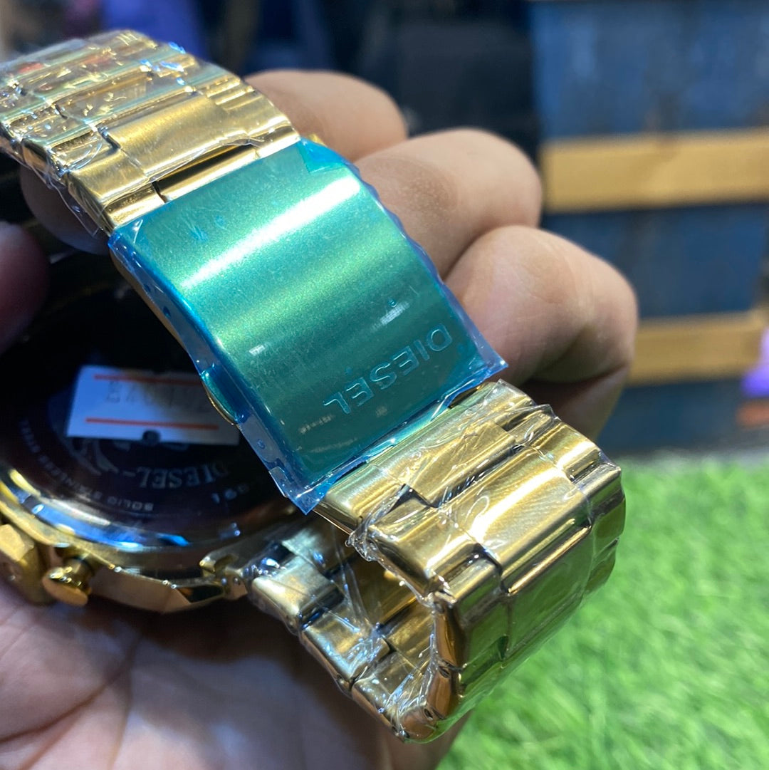 EID Gold Chain Blue Dial heavy Chain Chrono Men Watch  401920