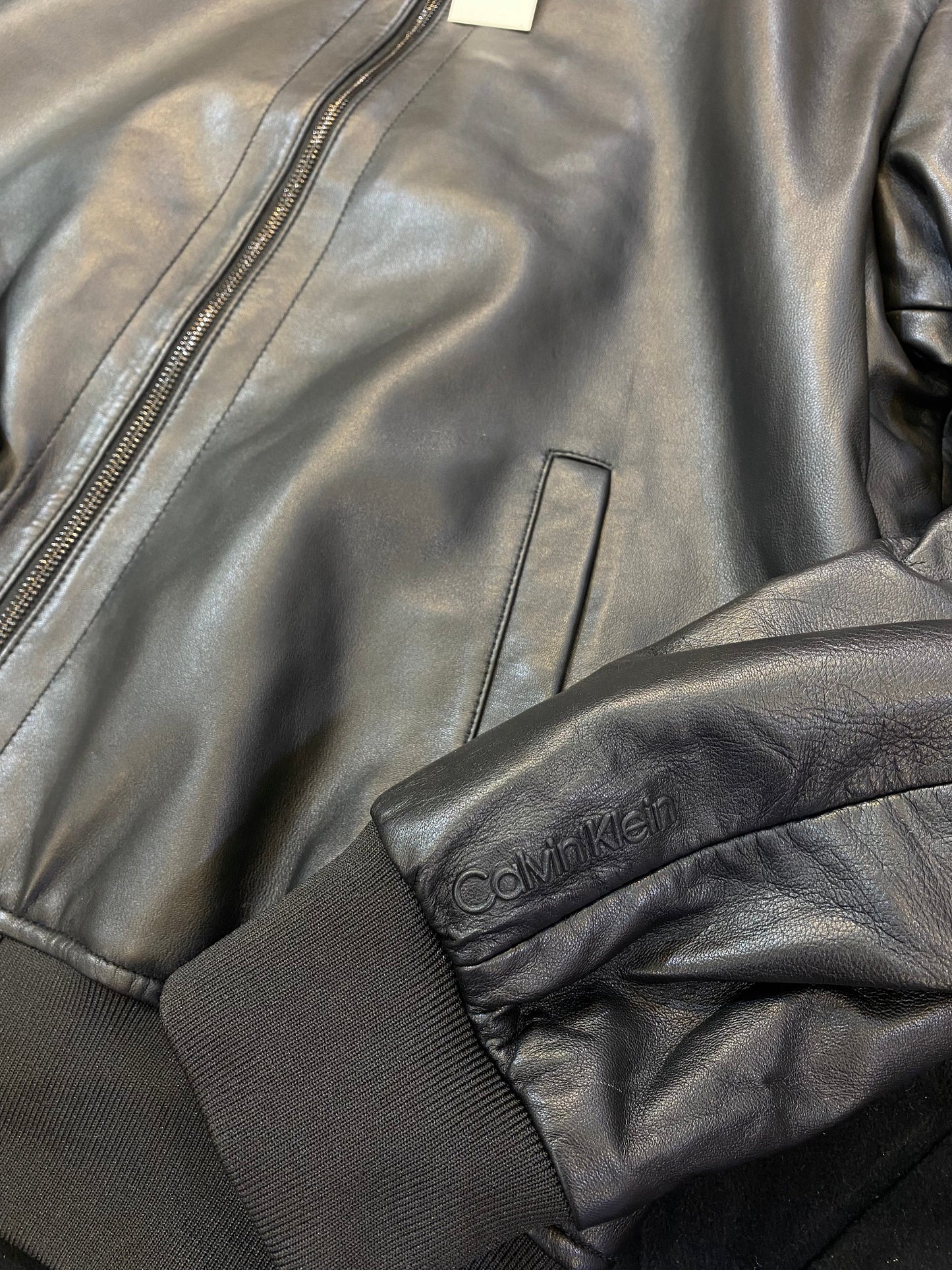KC LAC Black Colour Genuine Leathers Bomber Jacket 49181 03082023