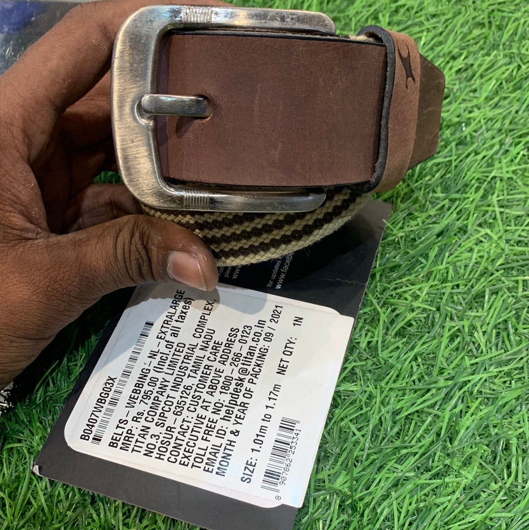 Brown Cream Belt Fastrack B0407WBG03X