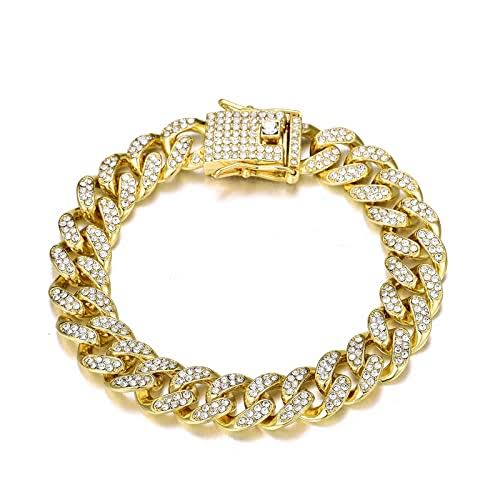 Gold Colour With Diamond Studded Cuba Bracelet 49312