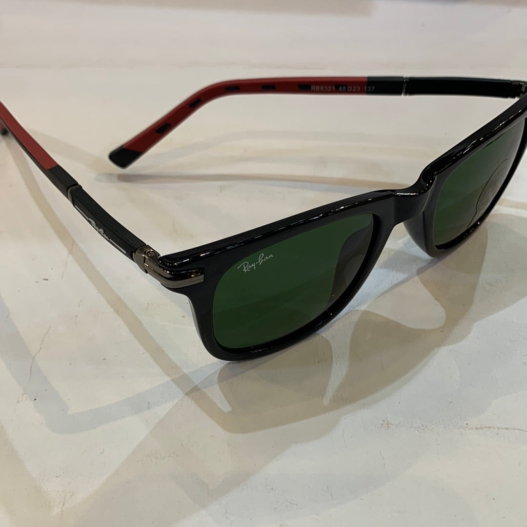 YAR RB Black Frame Green Shade Unisex Sunglass RB8321 48 23 137