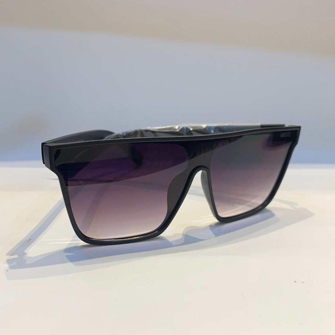 Cug Matt Black Frame Black White Shade Unisex Sunglass GG0268 59 14 145