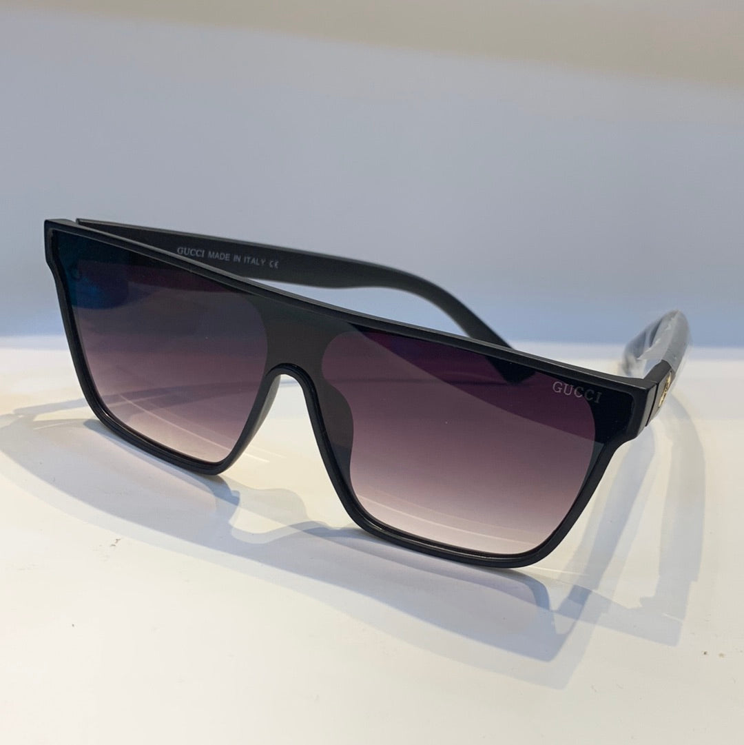 Cug Matt Black Frame Black White Shade Unisex Sunglass GG0268 59 14 145