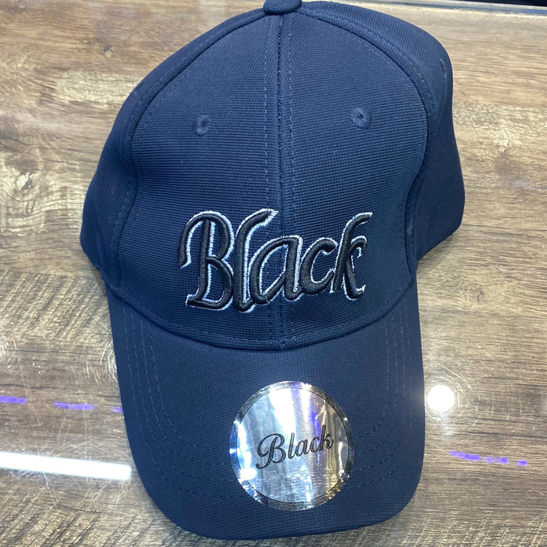 Navy Blue Colour Black With Logo Design Sports Cap 913029
