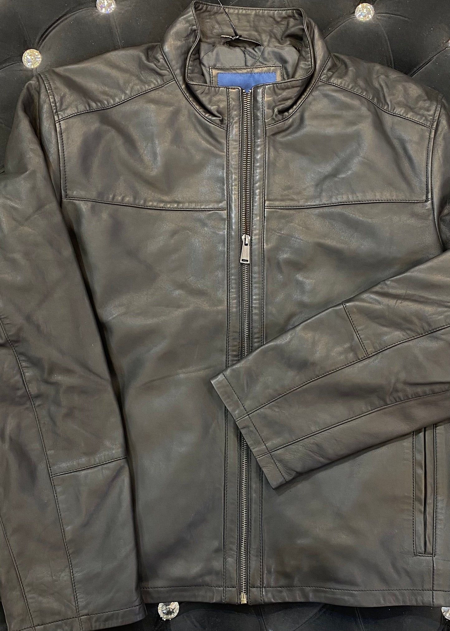CH LOC Black Colour Genuine Leather Men’s Jacket 491831