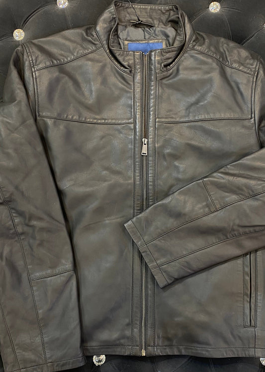 CH LOC Black Colour Genuine Leather Men’s Jacket 491831