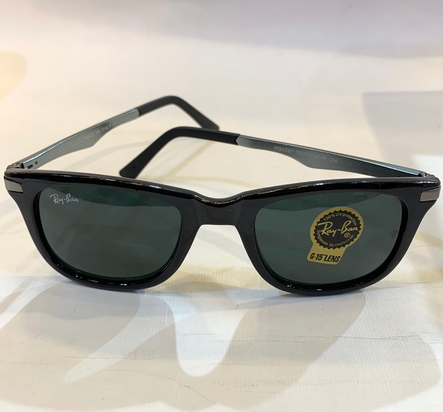 YAR RB Black Frame Black Shade Sunglasses RB4287 52 14-136 2N