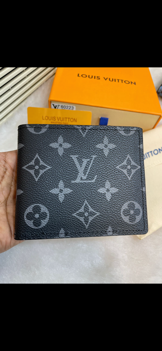 VL UOL Black Flower Branded Luxury Italian Leather Wallet Model Black Flower 60223043