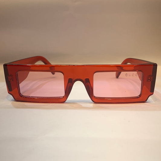 CUG Glossy Red Print Frame Red Shade Unisex Sunglass 86588 47 27 145
