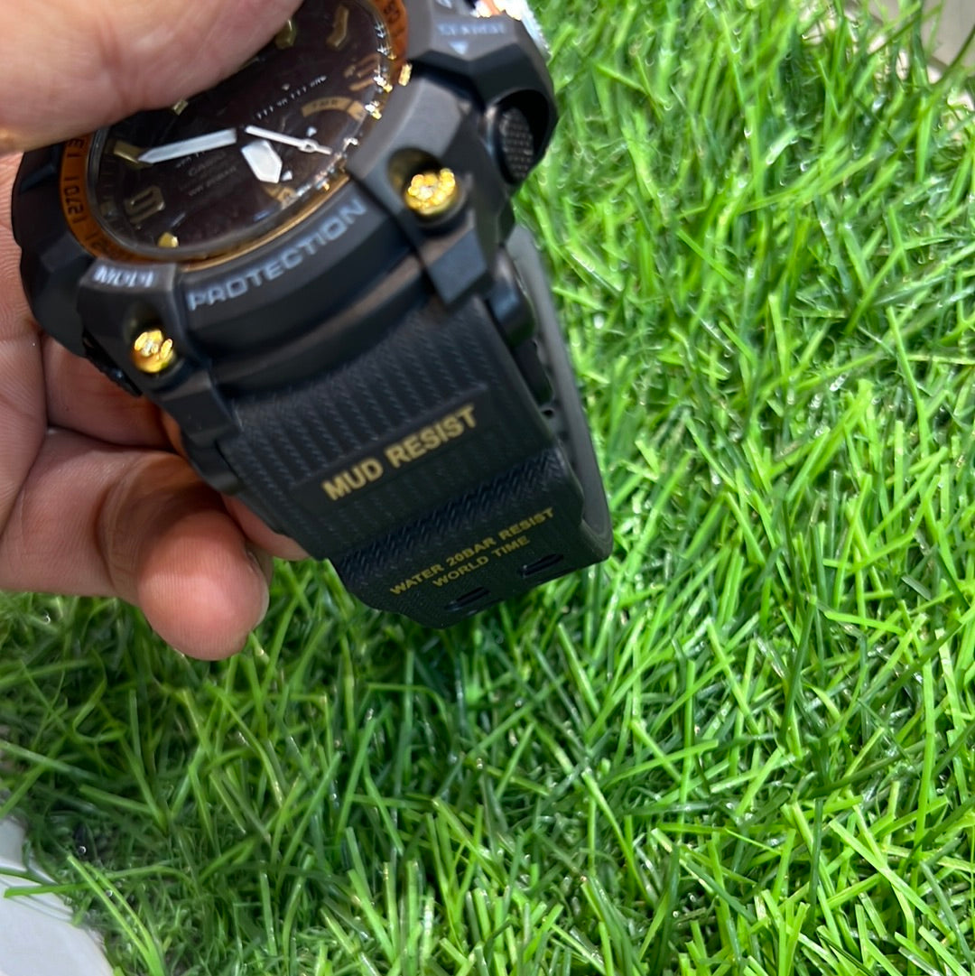 HSG Black Gold Water Resistant Sports Watch with Original Box 500506