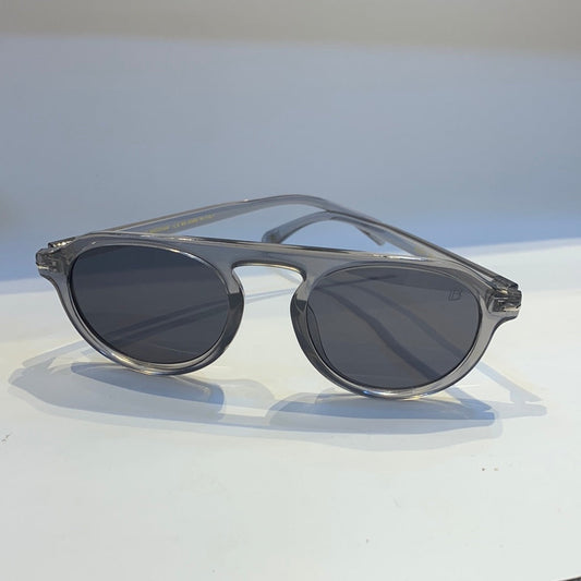 BD Transparent Grey Frame Black Shade Unisex Sunglass B2201 58 25-140