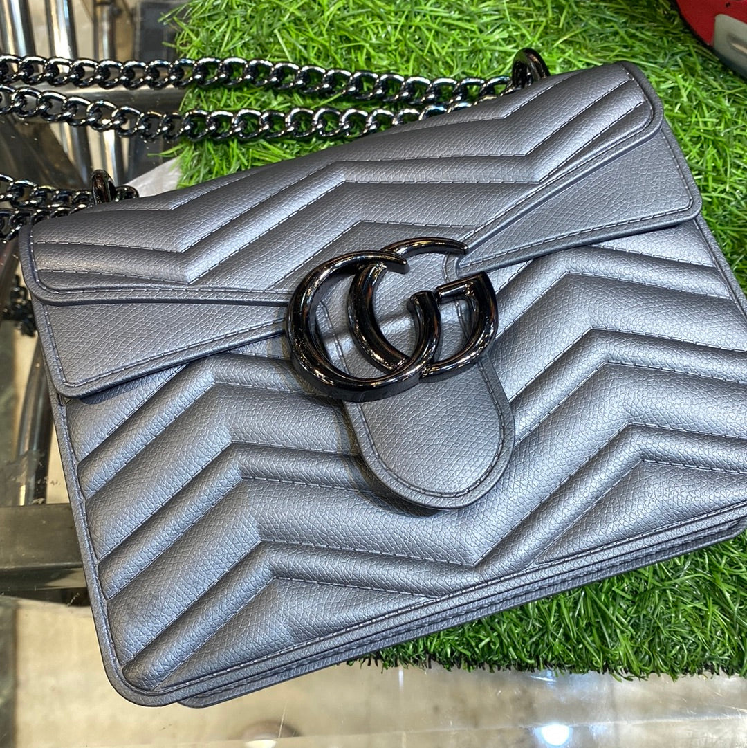 Grey Large Silicone Ladies Side Sling Hand Bag