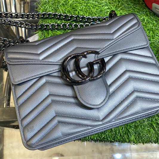 Grey Large Silicone Ladies Side Sling Hand Bag