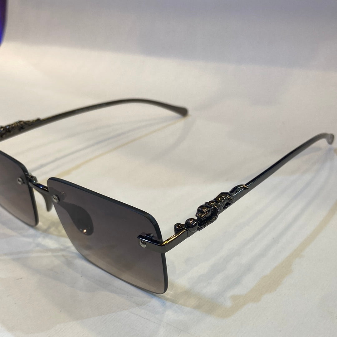 Rac frameless black steak black shade sunglass PS6282 57 16-135