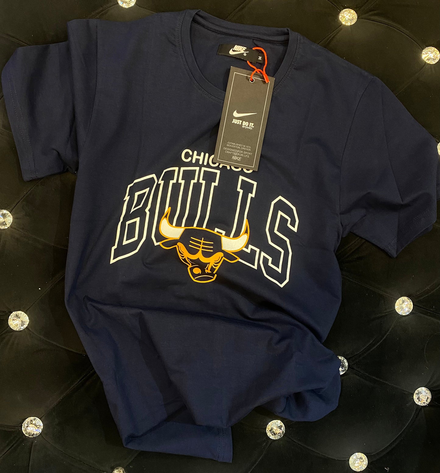 KIN Navy Blue Colour With Bulls Logo Lycra Cotton TShirt 20863