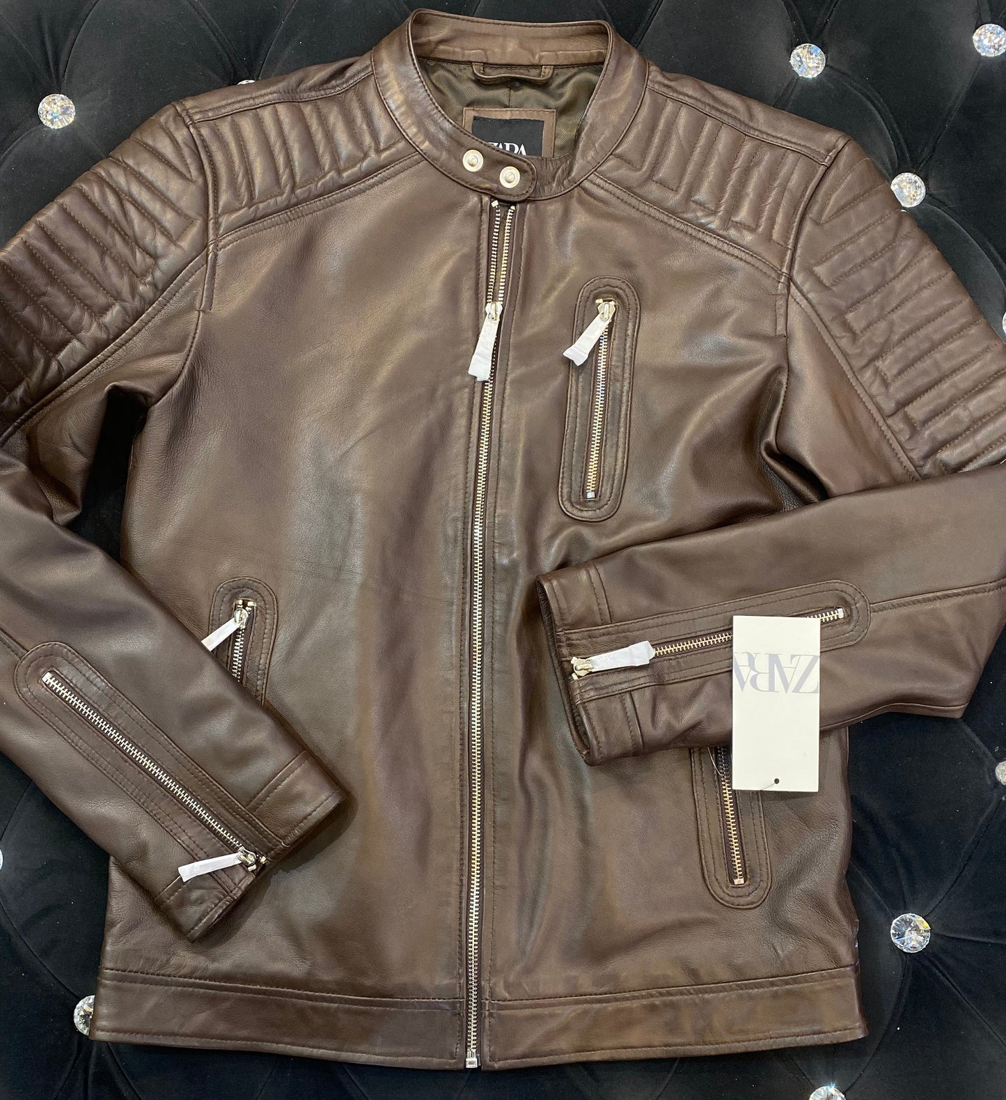 Zr Brown Colour Genuine Leathers Men’s Jacket 49182