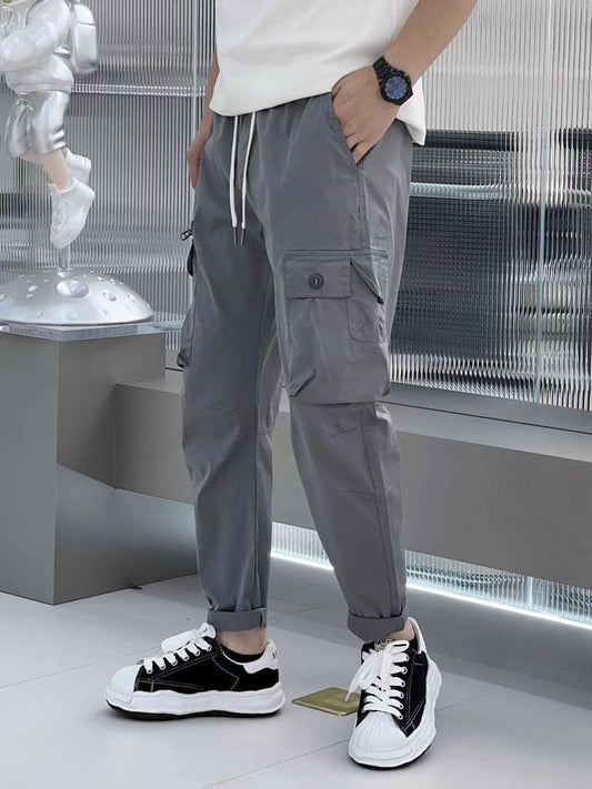 SUZI HOMME Grey Colour with Premium Quality Korean Style Jogger Cargo 7728 AAA1