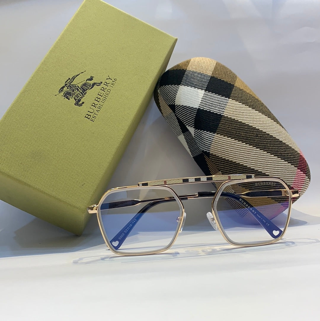 Bur rub Glossy Gold Frame white Shade Unisex Sunglass 5003 52 18 143