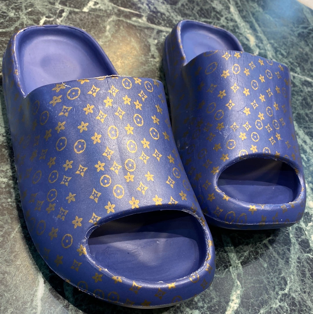 Blue Star Fat Summer Print Red White Black Purple  Heavy Slipper