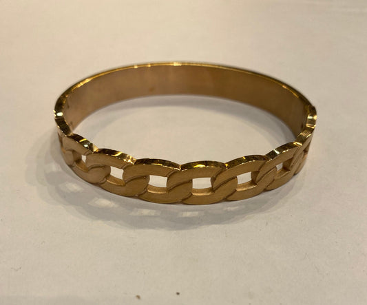 Copper Colour Sliver Logo Design Heavy Quality Bracelet